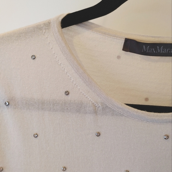 Max Mara Sierra Embellished Wool Sweater Size 6 - Picture 12 of 14